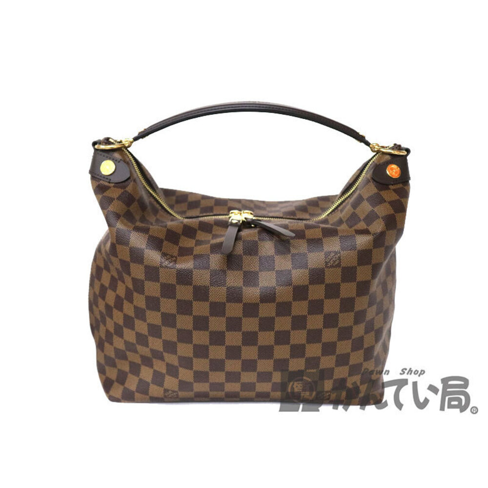 LOUIS VUITTON Duomo Hobo Shoulder Bag Damier Ebene Brown